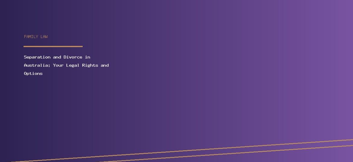 Family lawyers Frankston - separation and divorce Australia