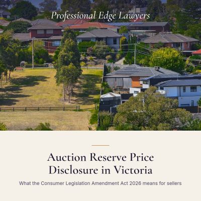 Houses in a Melbourne suburb, with the title Auction Reserve Price Disclosure in Victoria